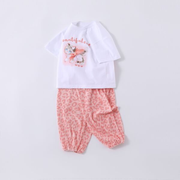 2-12Y Big Kids Girls Sets Cartoon T-Shirts And Pants Wholesale Clothing Kidswear V3803284635