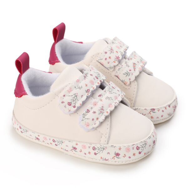 3-18M Baby Floral Velcro Shoes Wholesale Accessories Vendors KSHOV385159 beige