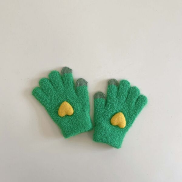 3-6 Years Toddler Winter Warm Gloves Heart Pattern Wholesale Toddler Clothing KAV440116