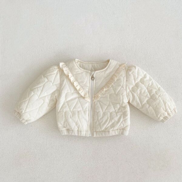 3-24M White Texture Thicken Cotton Coat Bubble Style Jacket Baby Wholesale Clothing KKHQV491751