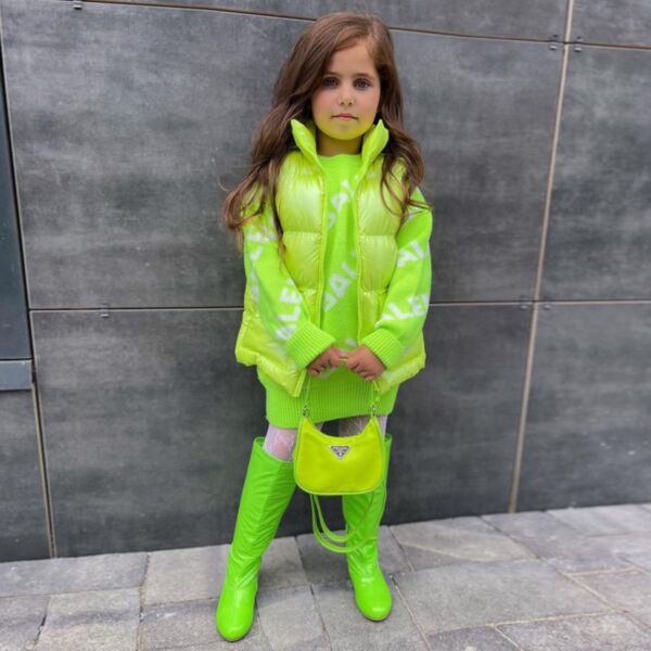 18M-7Y Toddler Girls Solid Color Stand Collar Down Cotton Jackets Vest Wholesale Girls Fashion Clothes KCV387231