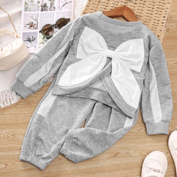 18M-4Y Toddler Girls Sets Bow Sweatshirts & Sweatpant Wholesale Girls Fashion Clothes KSV387168