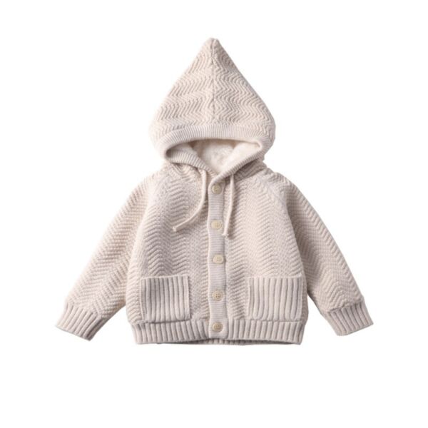9M-6Y Toddler Girls Hooded Sherpa Fleece Sweater Coats Wholesale Girls Fashion Clothes KCV387467