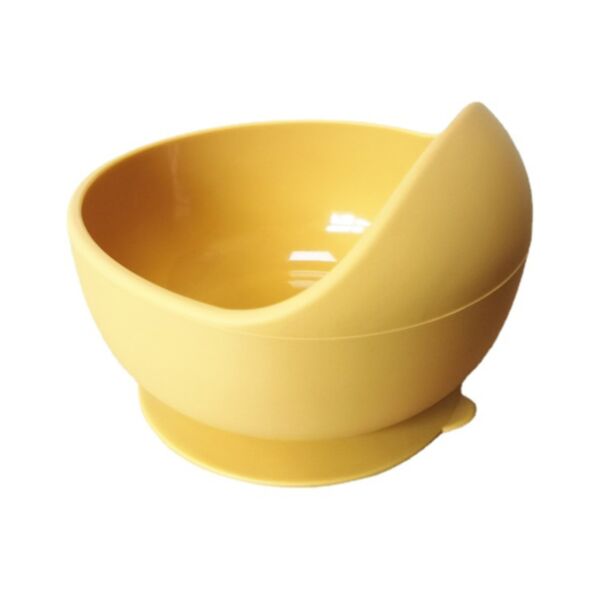 Solid Silicone Bowl With Spoon For Toddler 211012290