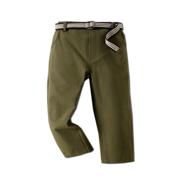 3-7Y Toddler Boys Army Green Straight Trousers Wholesale Boys Clothes KPV385625