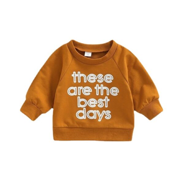 6M-3Y Baby Sweatshirt Wholesale Baby Top Long Sleeve These Are The Best Days KTV440094