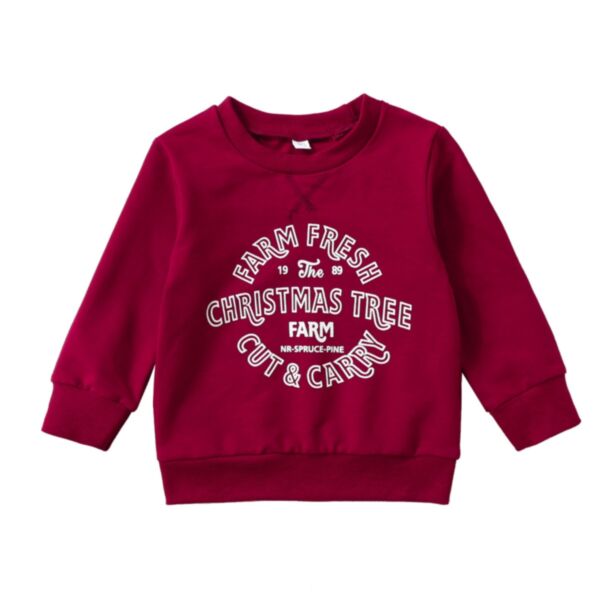 9M-7Y Toddler Unisex Autumn And Winter Sweater Christmas Letter Print Round Neck Long Sleeve Pullover Wholesale Childrens Clothing KTV600754