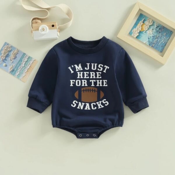 0-18M Solid Big Letter American Football Print Onesies Romper Baby Wholesale Clothing KJV491941