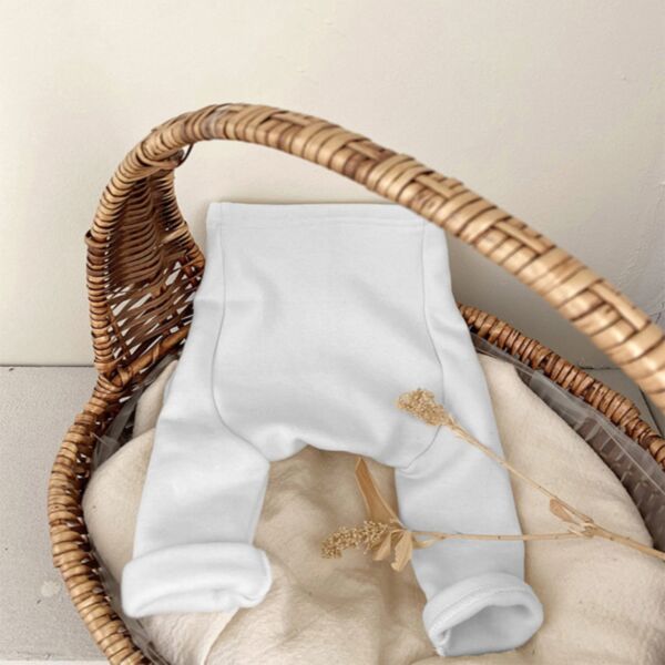 0-12M Big Solid Color Fleece Warm Thicken Pants Baby Wholesale Clothing KPV491911