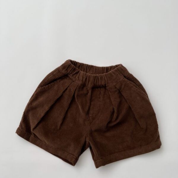 9-12M Coral Fleece Solid Color Loose Thicken Vintage Shorts Baby Wholesale Clothing KKHQV492018
