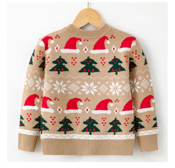 2-7Y Christmas Tree Style Warm Sweaters Boy Wholesale Kids Boutique Clothing KTV491788