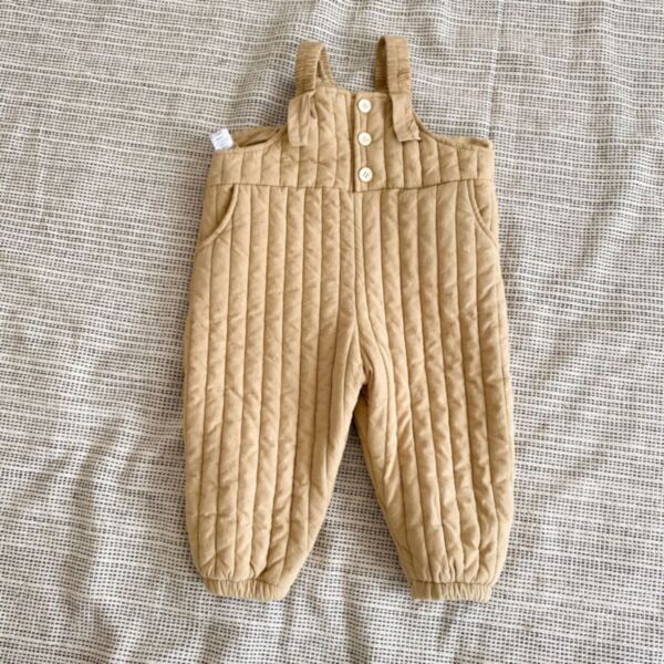 9M-6Y Cotton Texture Solid Suspender Pants Trousers Baby Wholesale Clothing KKHQV491869