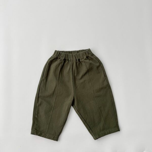9M-6Y Forest Style Solid Color Sweatpants Trousers Baby Wholesale Clothing KPV492001