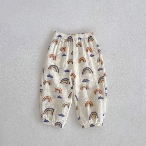 3-24M Baby Cartoon Rainbow Cute Bear Printed Cotton Trousers Baby Wholesale Clothing V3823032800177