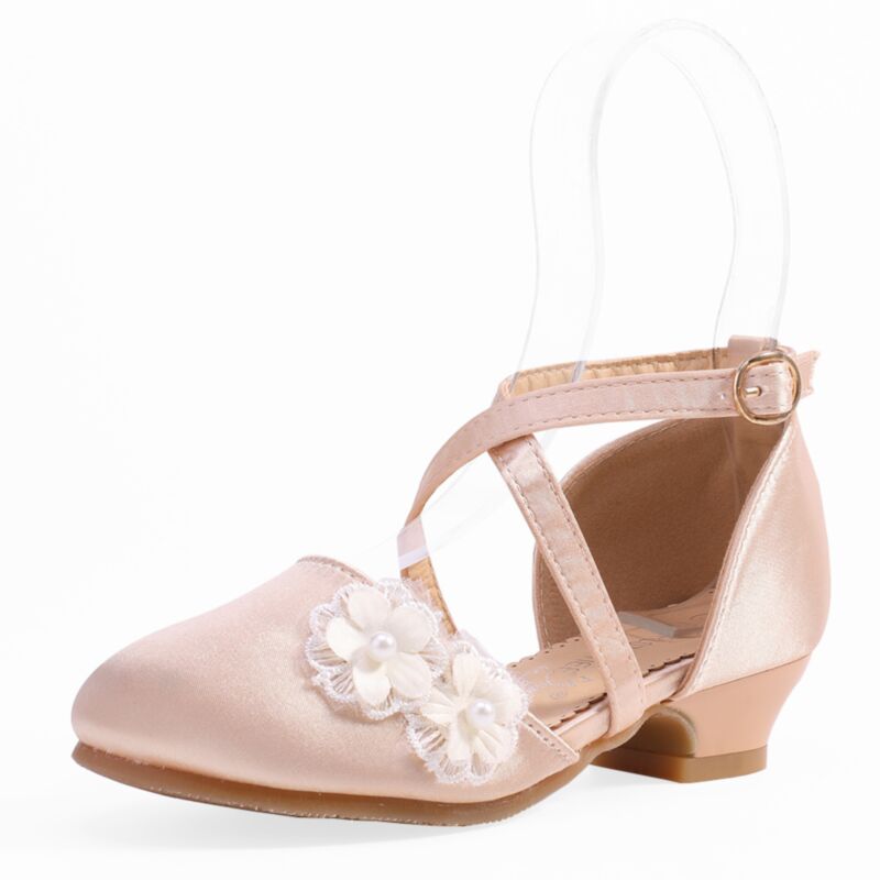 Wholesale Flower Kids Girls Heel Shoes Wholesale Girl A