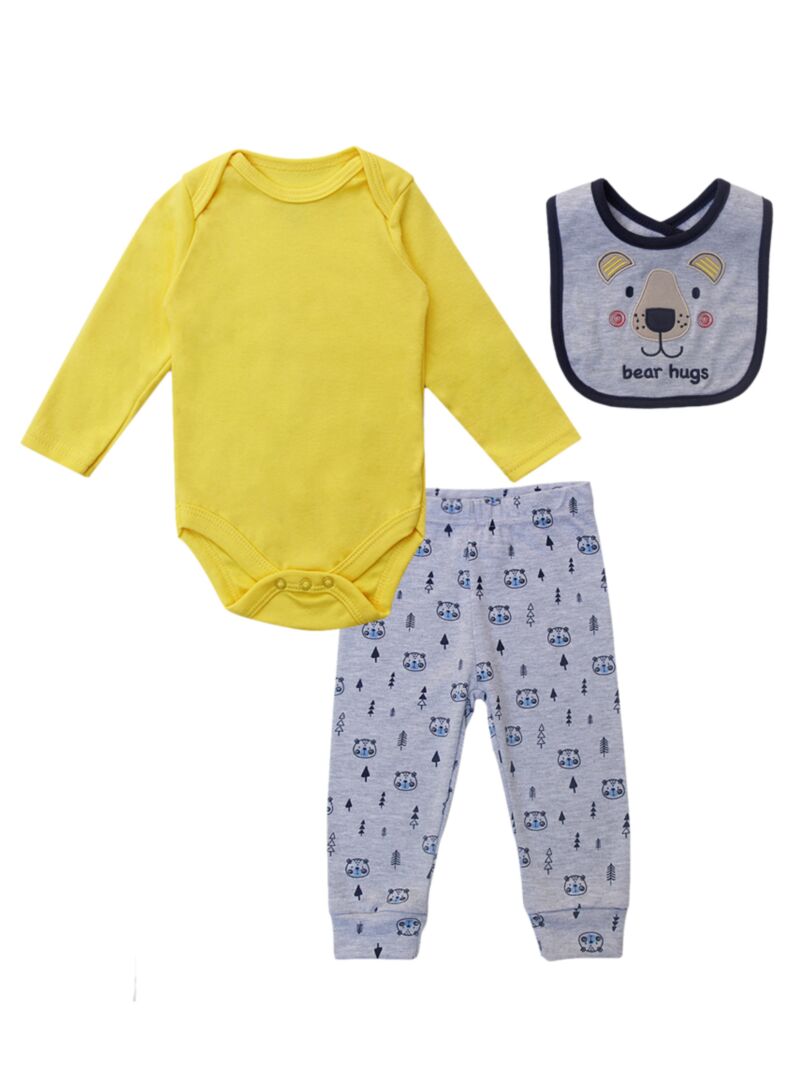 Wholesale 3piece Newborn Baby Boy Clothes Outfits Set
