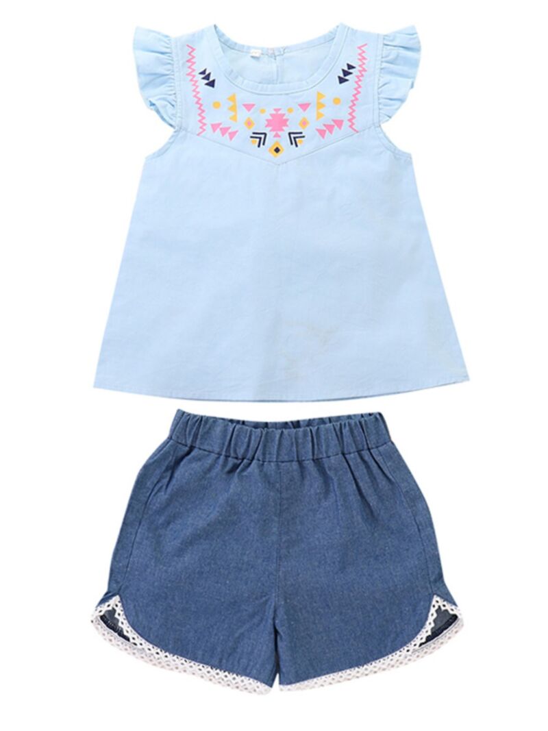 Wholesale 2-Piece Summer Little Baby Girl Clothes Outfi