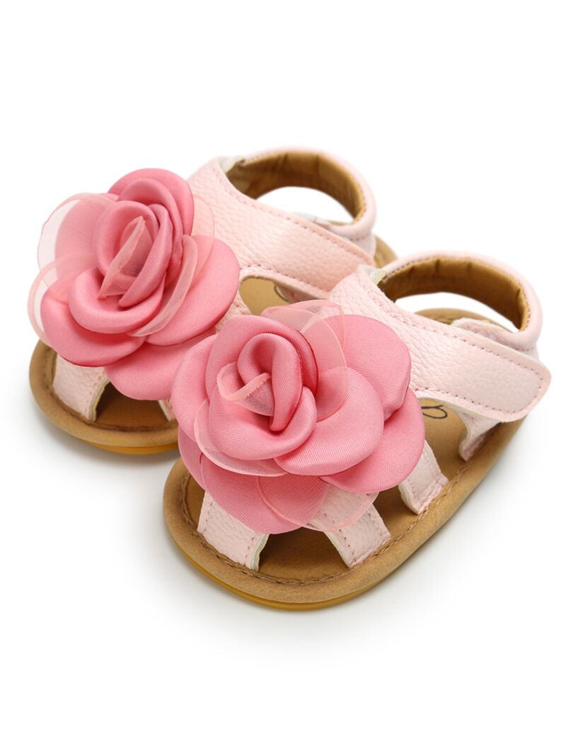 Wholesale Flower Trimmed Infant Sandal 19050452A kisk