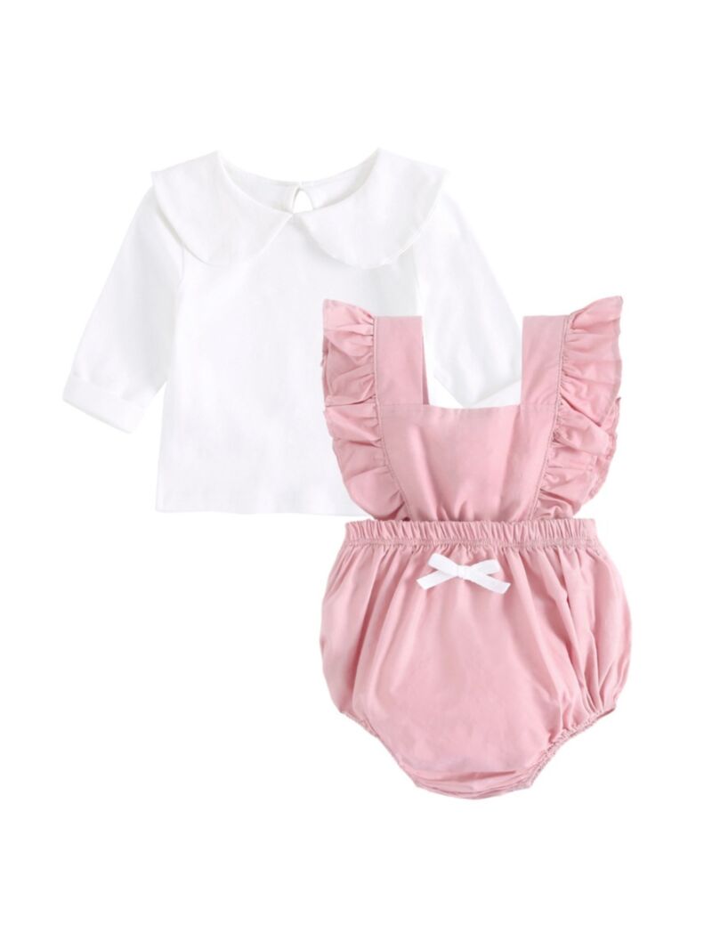 Wholesale 2Piece Spanish Style Baby Clothes Outfit Whi