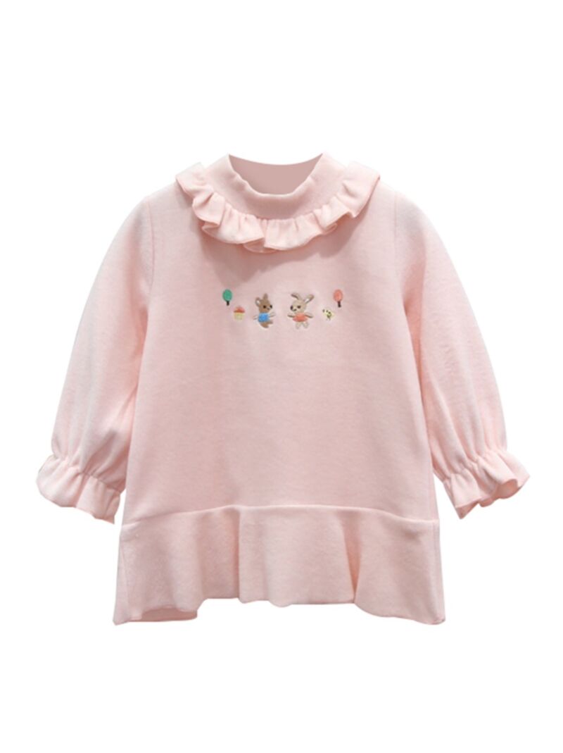 Wholesale Fall Baby Girl Ruffle Top Dress 19080561 ki