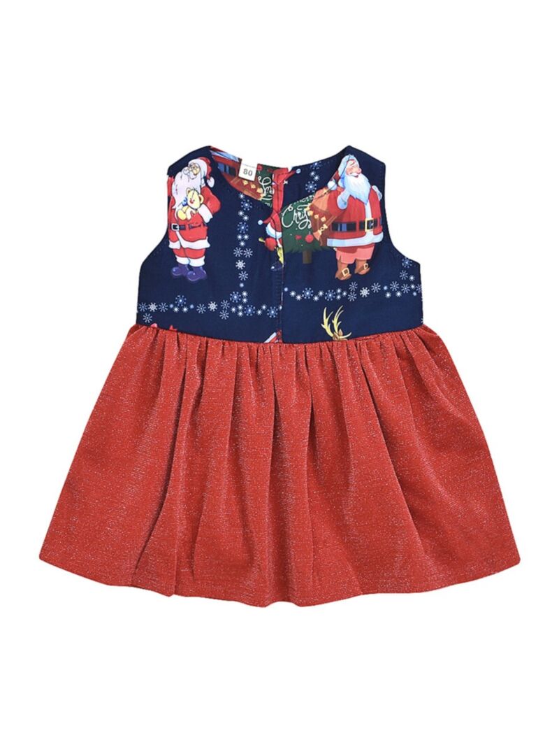 Wholesale Toddler Little Girl Sleeveless Santa Dress 19