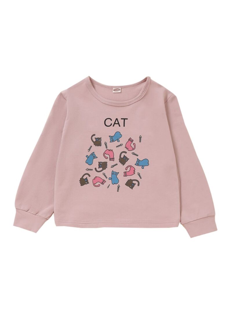 Wholesale Cute Cartoon Cat Jumper Sweatshirt 19101705