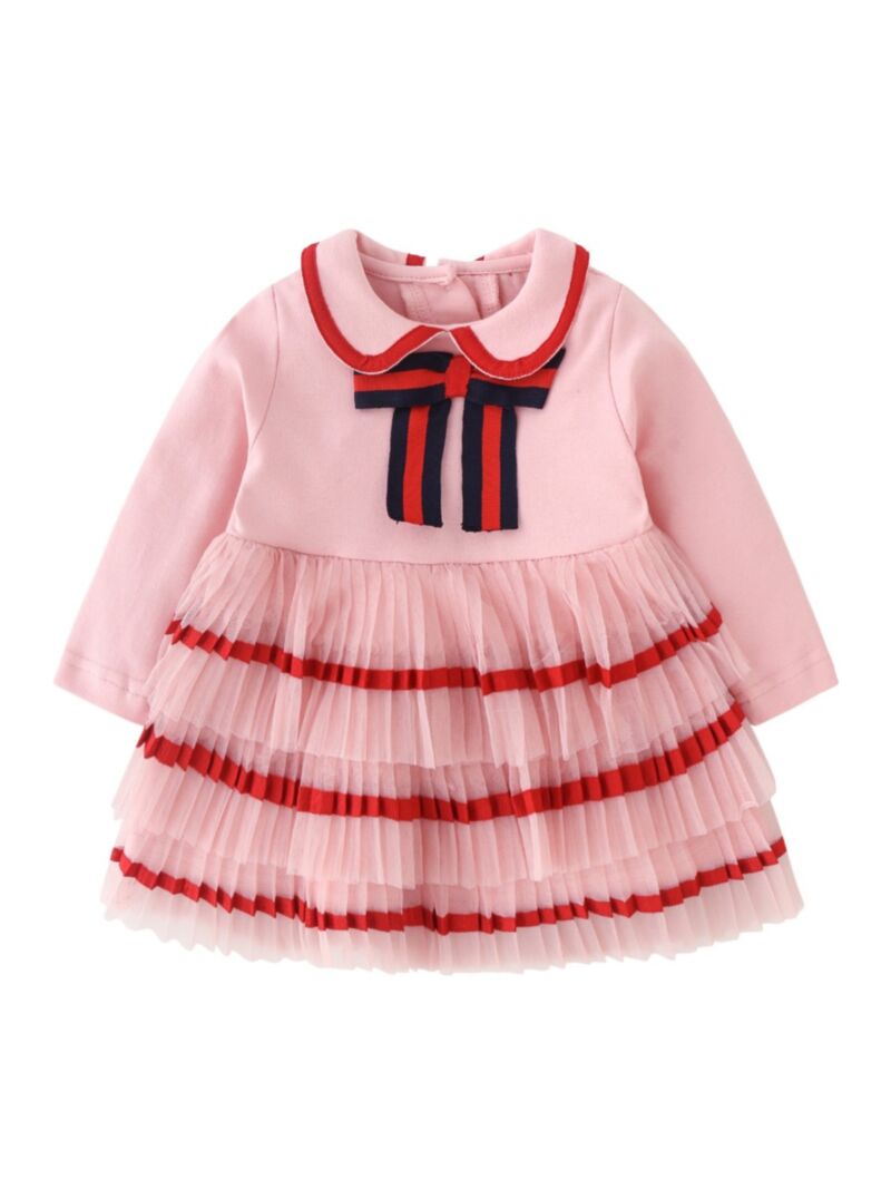 Wholesale Fall Baby Toddler Girl Layered Princess Dress