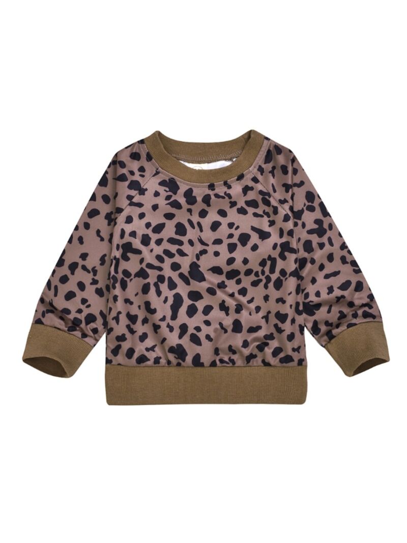 Wholesale Fall Baby Girl Leopard Print Jumper Top 19110