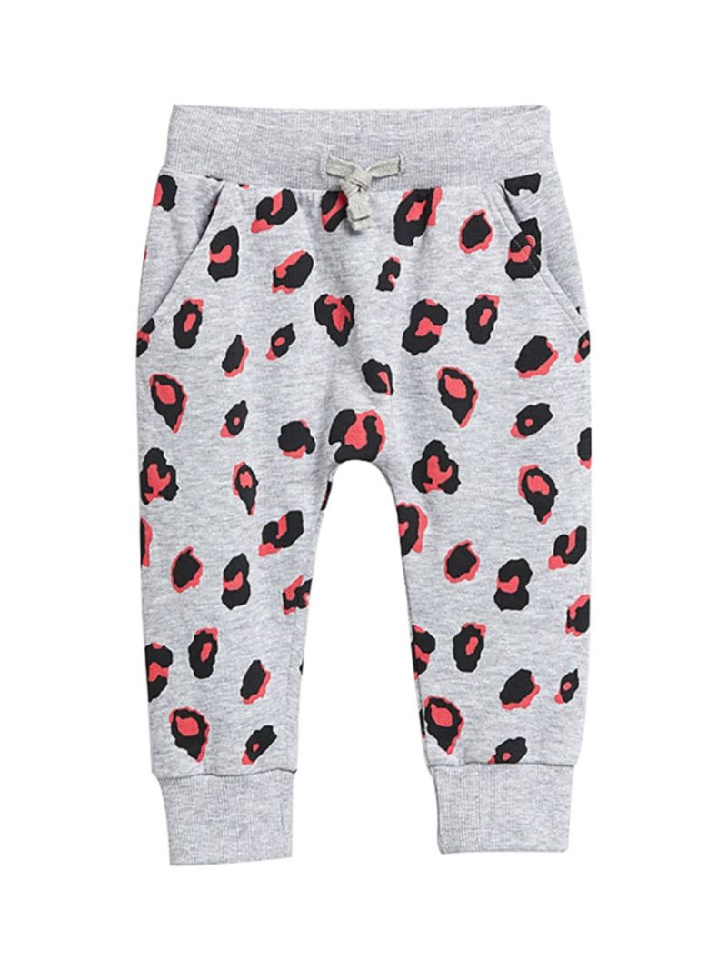 Wholesale 6PACK Little Girl Leopard Print Sweatpants 1