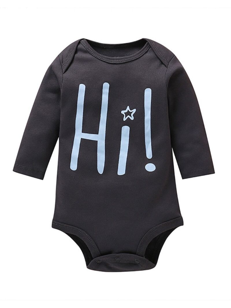 Wholesale Spring Baby Black Bodysuit 19120608B kiskis