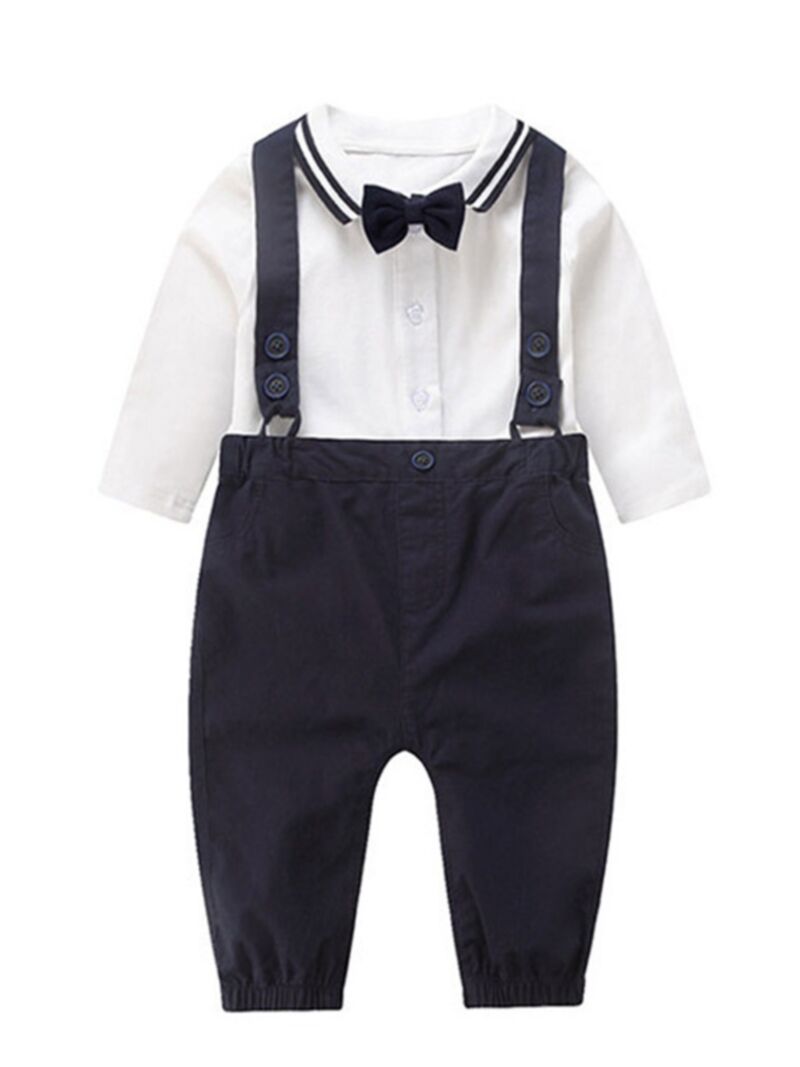 Wholesale 2 Pieces Baby Boy Formal Party Outfit Bowtie