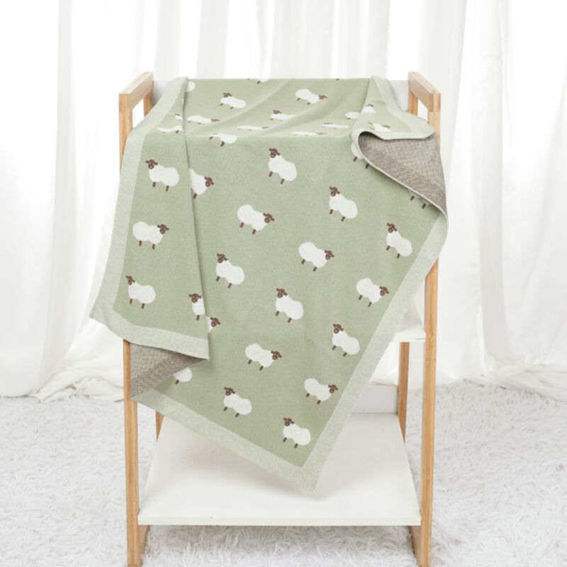 Wholesale Unisex Newborn Swaddle Sheep Knitted Baby Bla