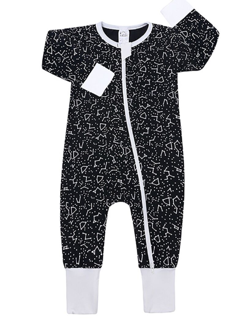 Wholesale Baby Printed Zip Sleepsuit 200314681 - kiskis
