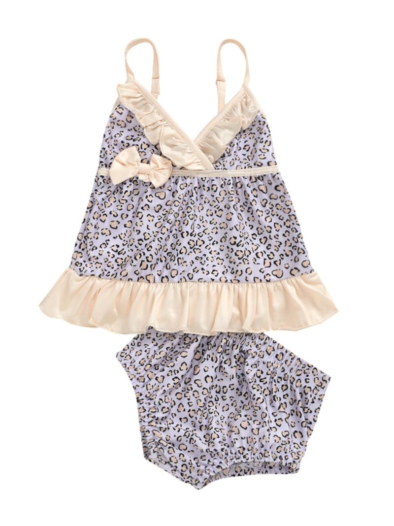 Wholesale 2Piece Summer Baby Toddler Girl Leopard Prin