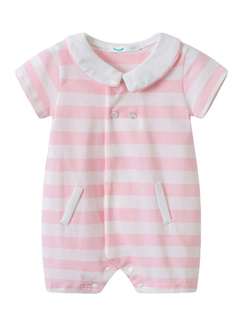 Wholesale Cute Baby Girl Stripe Jumpsuit 200604493 - ki