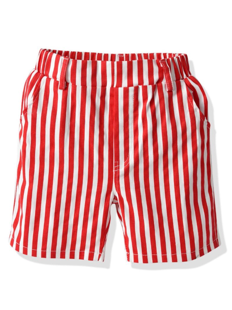 Wholesale Baby Girl Stripe Red Shorts 200604734 - kiski