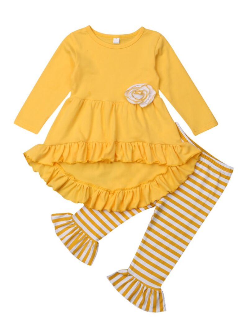 Toddler Grls Floral Prnt Puff Sleeve Organza Overlay Dress | Frocks