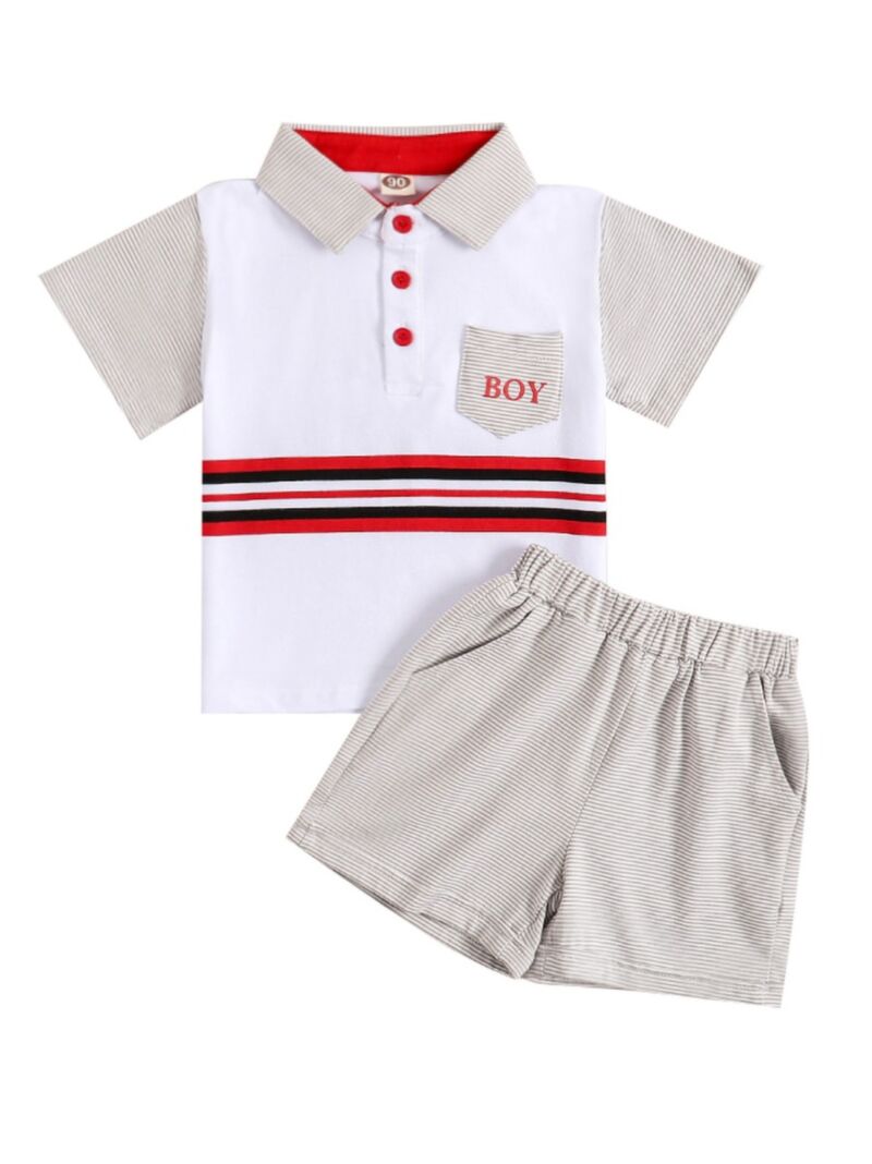 BIMBALO - Stripe Polo &  Short Set