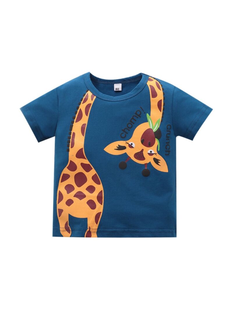 Wholesale Kid Boy Giraffe Print T-Shirt 20080224 - kisk