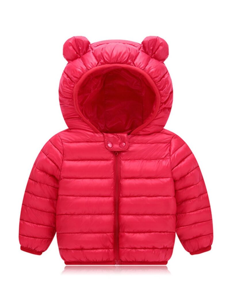 Wholesale Infant Toddler Solid Color Hooded Coat Wholes