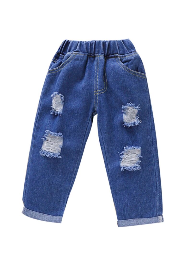 Wholesale Baby Trendy Ripped Jeans 200828241 - kiskissi