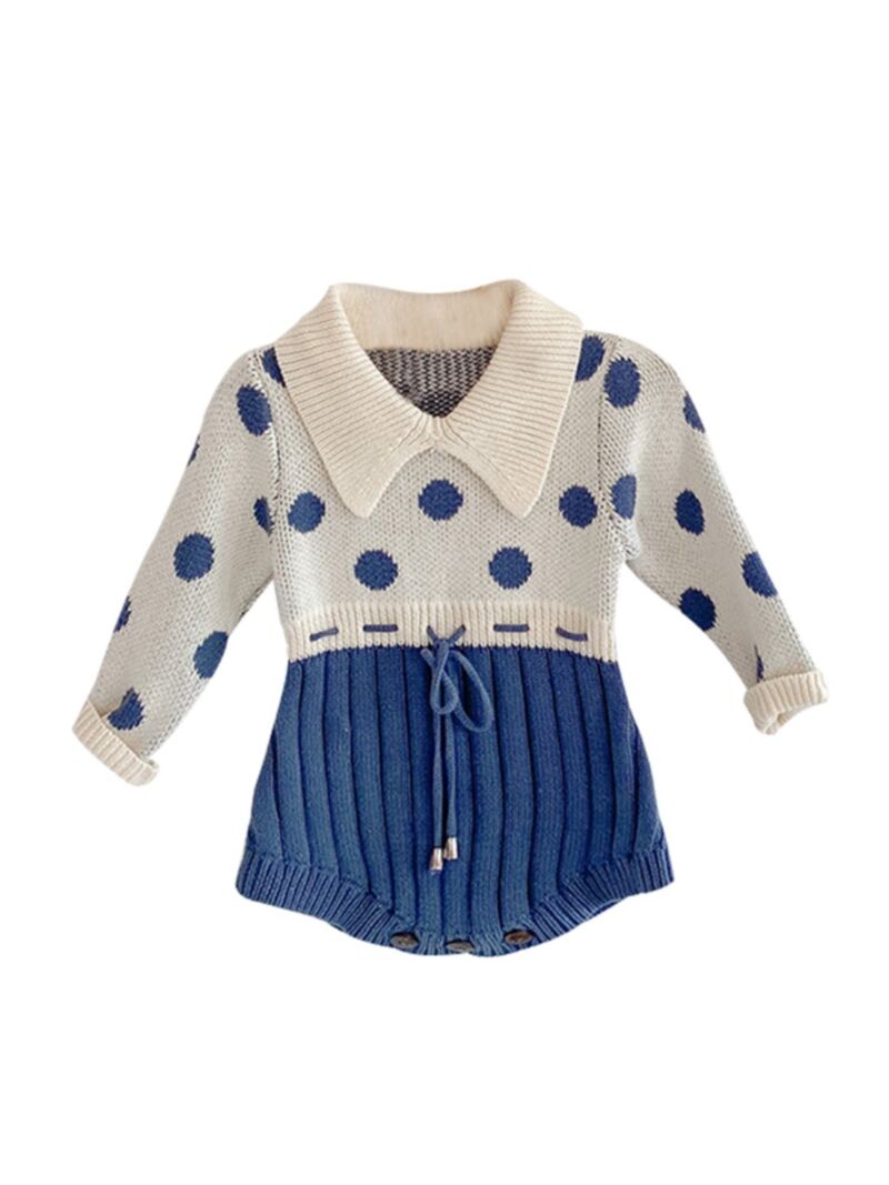 Wholesale Baby Girl Polka Dots Polo Bodysuit 200924389