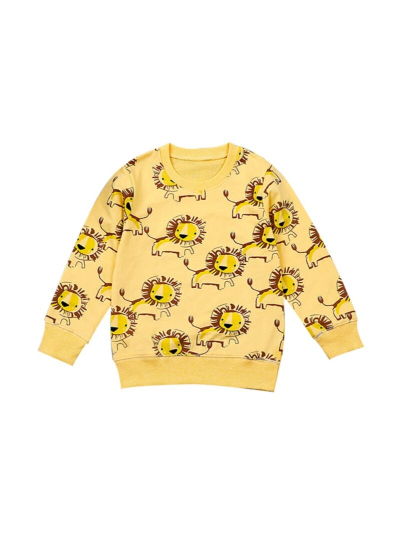 Wholesale Kid Animal Print Pullover Sweatshirt 20101530