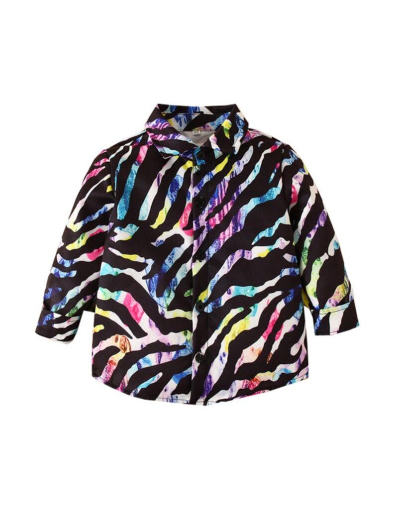 Wholesale Kid Girl Tiger Stripe Shirt 201031617 - kiski