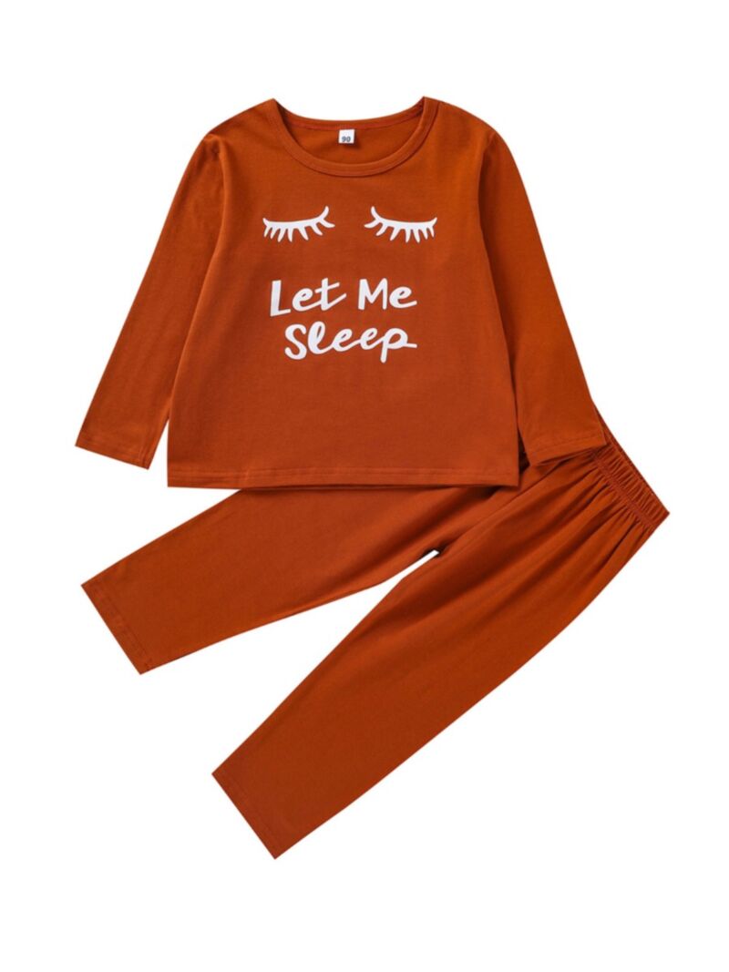 Wholesale 2 Pieces Kid Let Me Sleep Pajamas Set 2011031