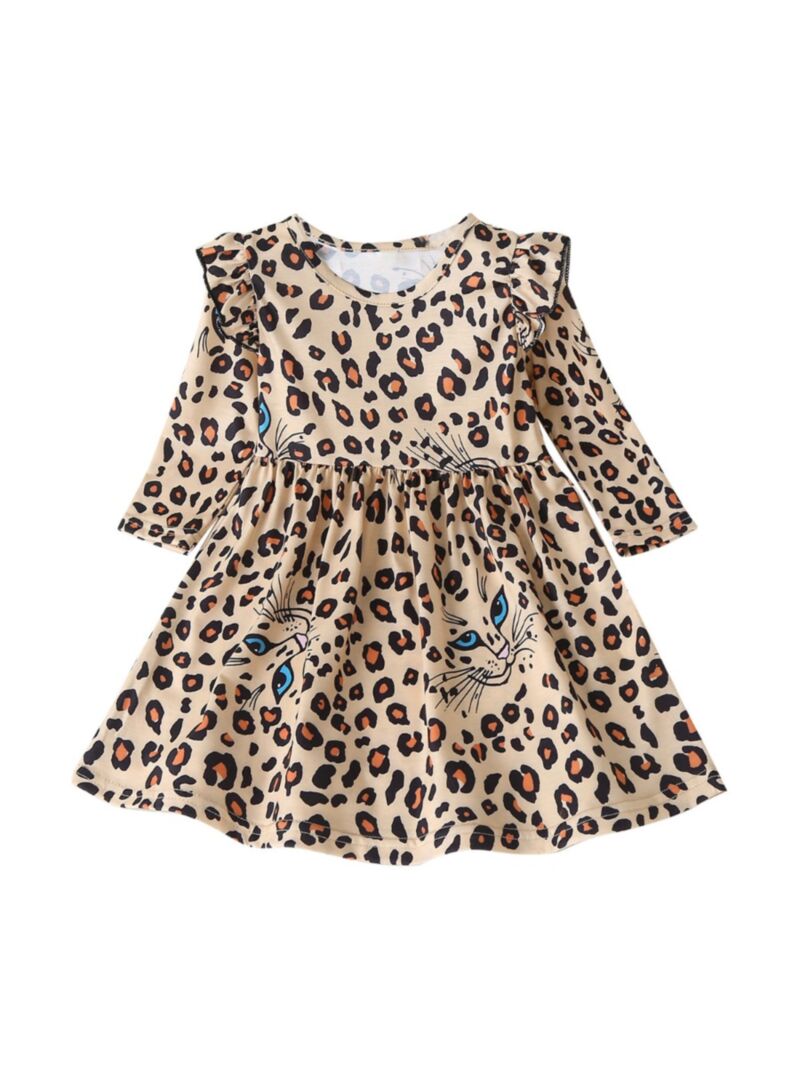Wholesale Kid Girl Leopard Dress 201105036 - kiskissing