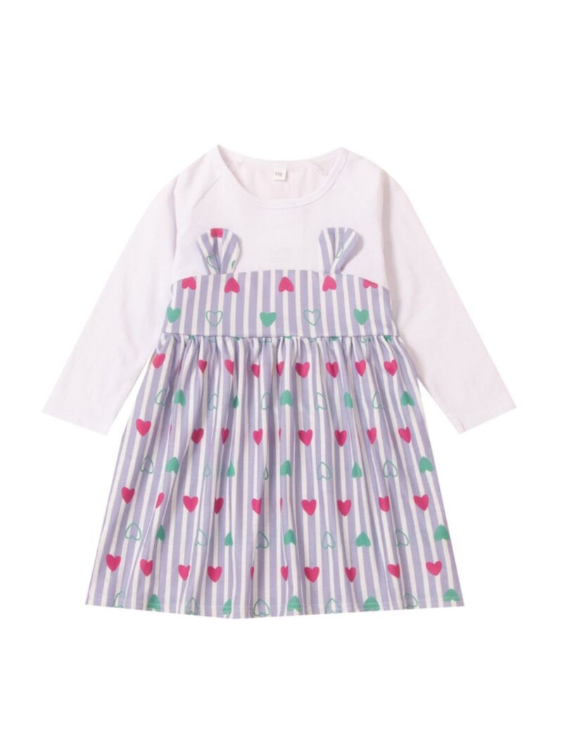 Wholesale Kid Girl Love Heart Patchwork Dress 201117187