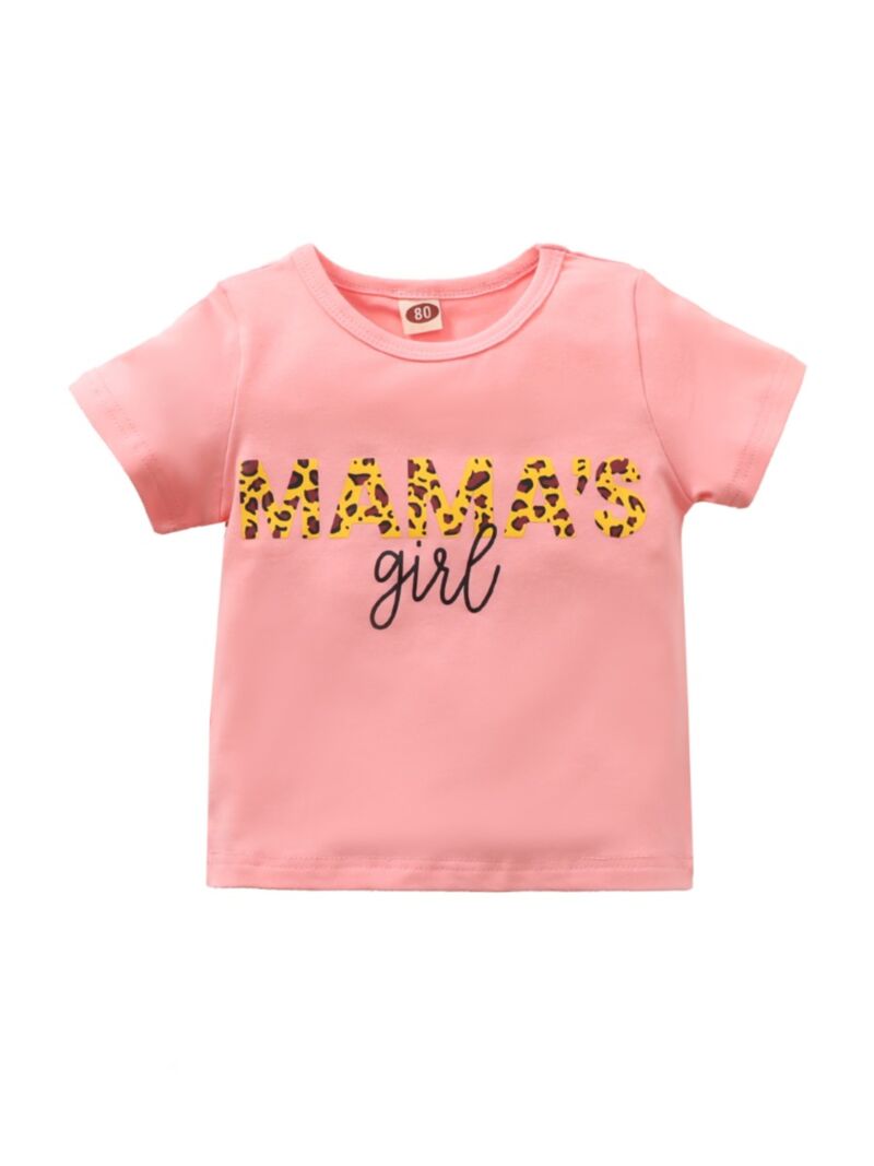 Wholesale Kid Girl Mama's Girl Leopard T-Shirt 20121343