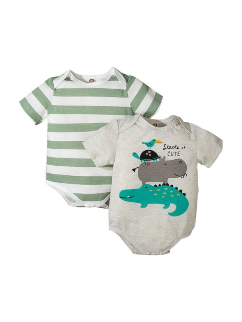 Wholesale 2 Pack Baby Onesies Bulk Wholesale Striped