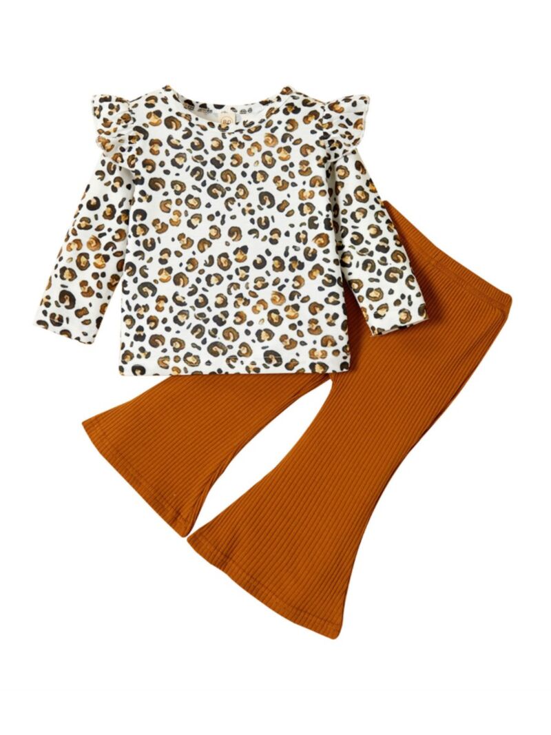 Wholesale Leopard Print Big Girl Clothes Wholesale Sets